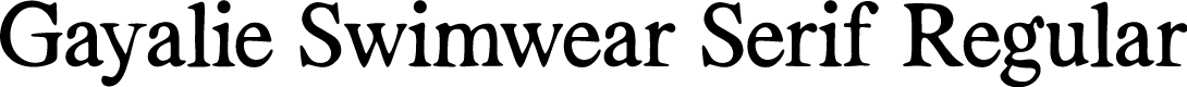 Gayalie Swimwear Serif Regular