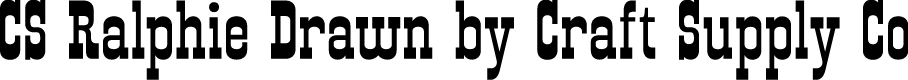CSRalphie-Regular Demo
