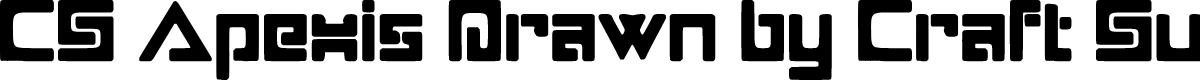 CSApexisDrawn-Regular Demo