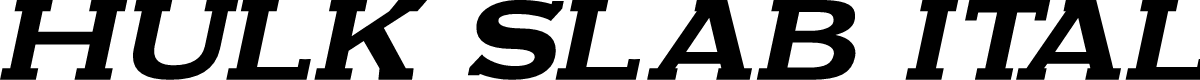 Hulk Slab Italic