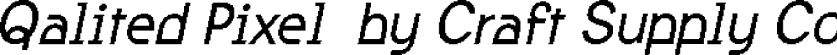 QalitedPixel-Regular Demo
