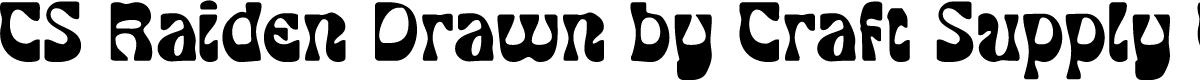 CSRaidenDrawn-Regular Demo