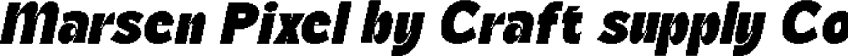 MarsenPixel-Regular Demo