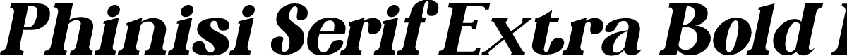 Phinisi Serif Extra Bold Italic