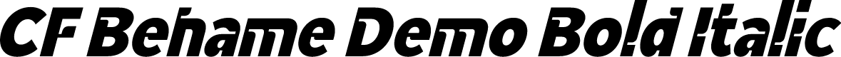 CF Behame Demo Bold Italic