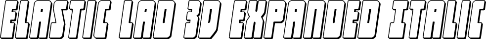 Elastic Lad 3D Expanded Italic