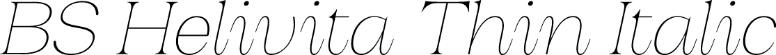 BS Helivita Thin Italic