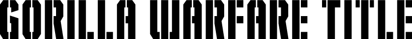 Gorilla Warfare Title