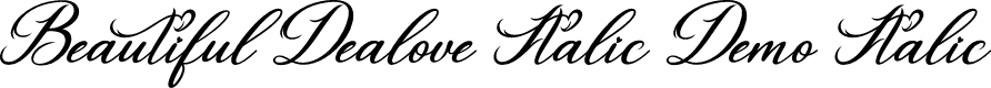 Beautiful Dealove Italic Demo Italic