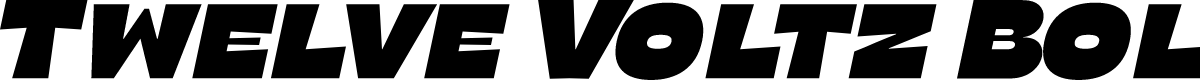 Twelve Voltz Bold Italic