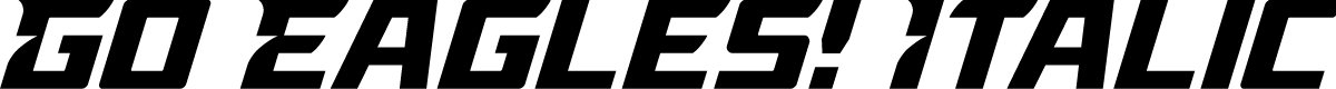 Go Eagles! Italic Spaced