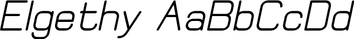 Elgethy Bold Oblique