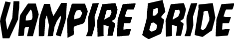 Vampire Bride Condensed Italic