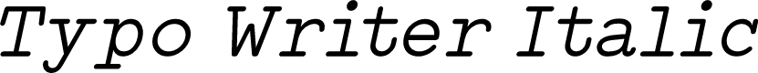 Typo Writer Demo Italic