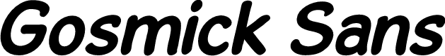 GosmickSansBoldOblique