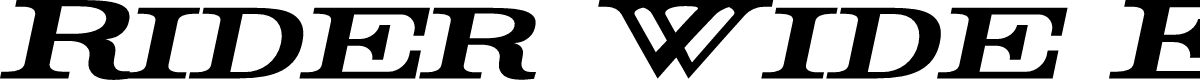 Rider Wide Expanded Bold Italic