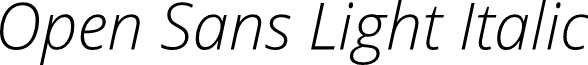 Open Sans Light Italic