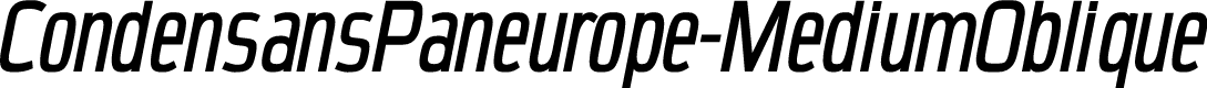 CondensansPaneurope-MediumOblique