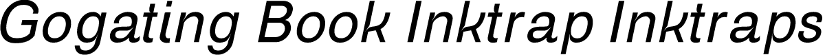 Gogating Book Inktrap Inktraps Italic