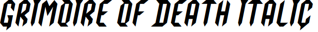 Grimoire Of Death Italic