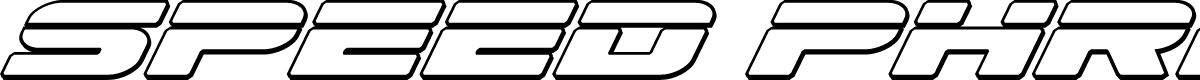 Speed Phreak Outline Italic