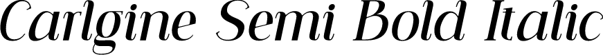 Carlgine Semi Bold Italic
