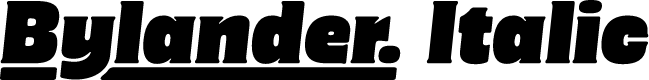 Bylander Italic PERSONAL USE Regular