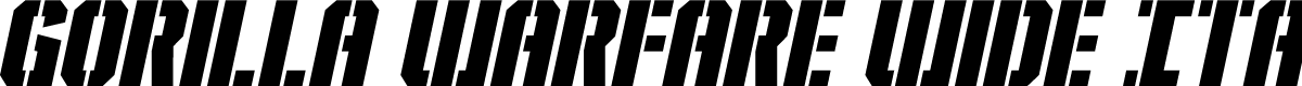 Gorilla Warfare Wide Italic