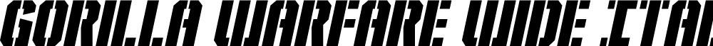 Gorilla Warfare Wide Italic
