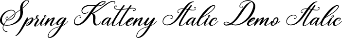 Spring Katteny Italic Demo Italic