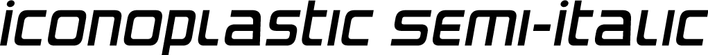 Iconoplastic Semi-Italic