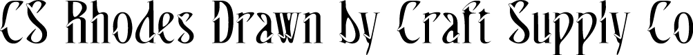 CSRhodesDrawn-Regular Demo