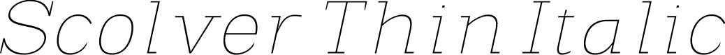 Scolver Thin Italic