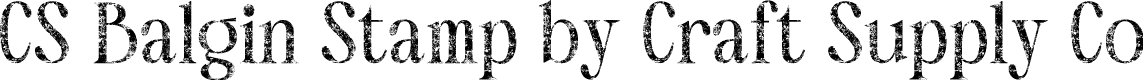 CSBalginStamp-Regular Demo