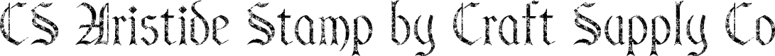 CSAristideStamp-Regular Demo
