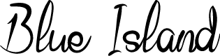 Blue Island Stylish Cute Cursive