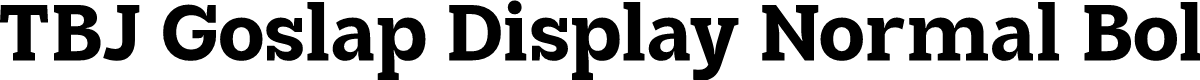 TBJ Goslap Display Normal Bold