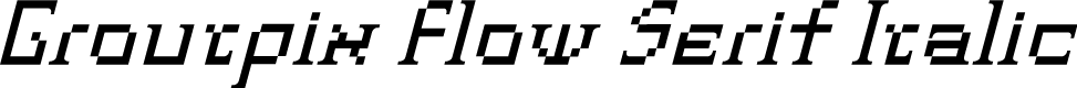 Groutpix Flow Serif Italic