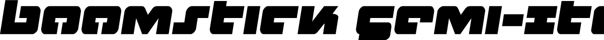 Boomstick Semi-Italic