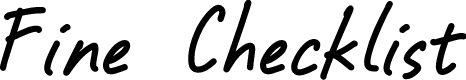 Fine Checklist Bold Demo