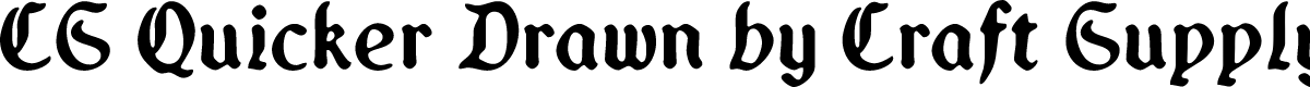 CSQuickerDrawn-Regular Demo