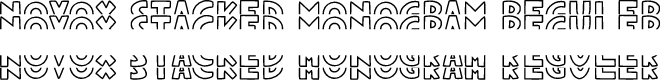 Novox Stacked Monogram Reguler