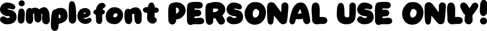 Simplefont PERSONAL USE ONLY!