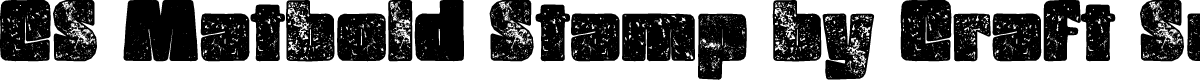 CS Matbold Stamp Regular Demo
