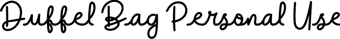 Duffel Bag Personal Use