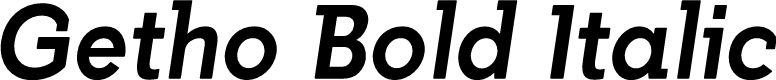 Getho Bold Italic