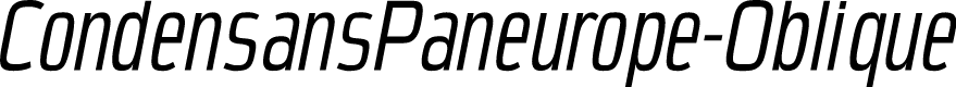 CondensansPaneurope-Oblique