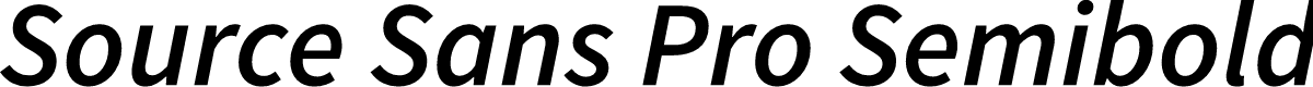 Source Sans Pro Semibold Italic