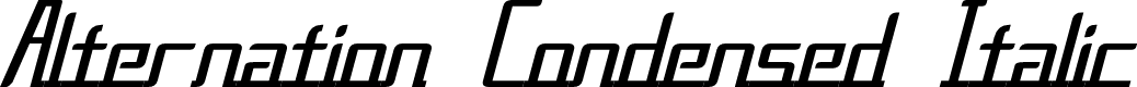 Alternation Condensed Italic
