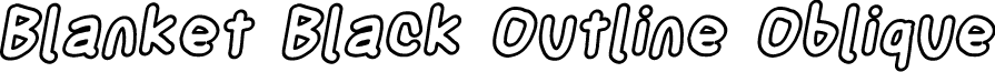 Blanket Black Outline Oblique